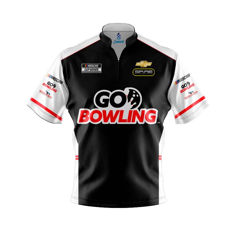 Go Bowling at The Glen 2026 Jersey Pins on the Lane Black Front Remastered